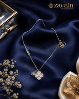 Floral Grace 92.5 Sterling Silver Necklace - Zave