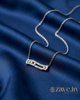 Luna Curve 92.5 Sterling Silver Necklace - Zave