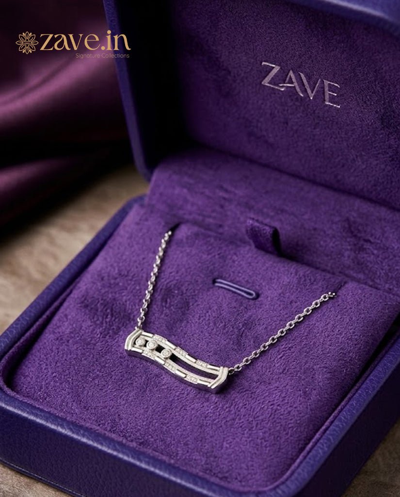 Luna Curve 92.5 Sterling Silver Necklace - Zave
