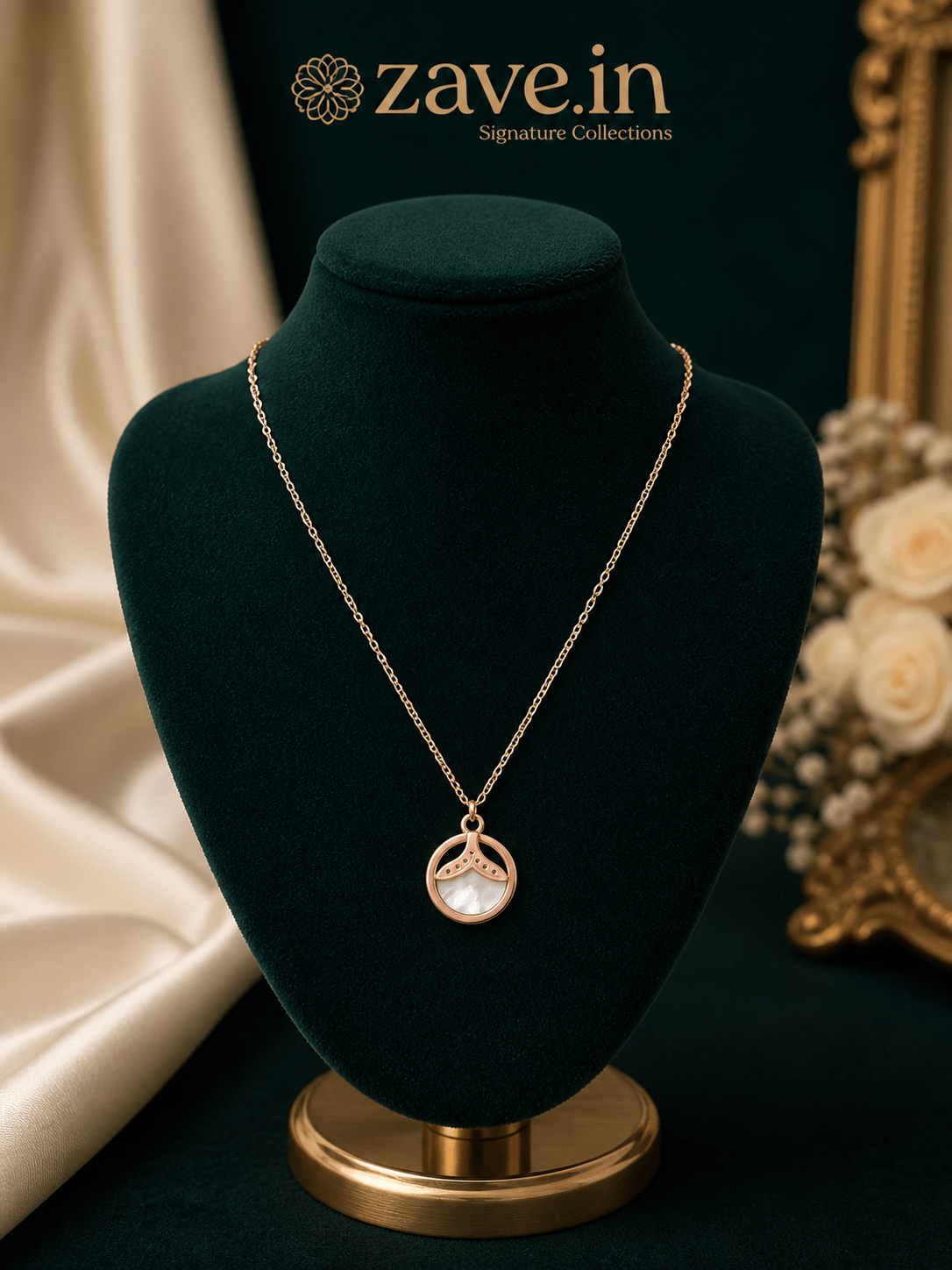 Mermaid Tail 92.5 Sterling Silver Necklace - Zave