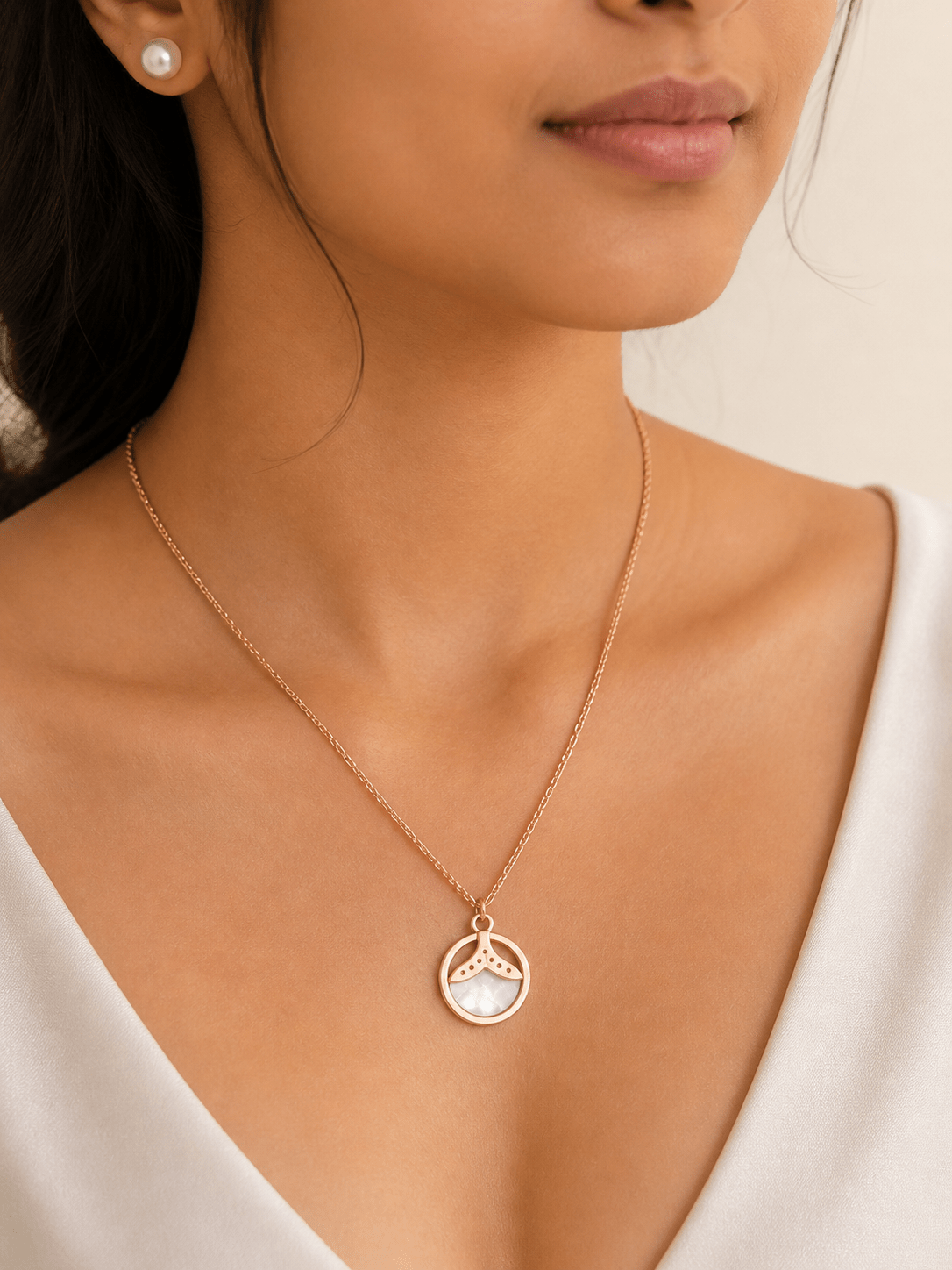 Mermaid Tail 92.5 Sterling Silver Necklace - Zave