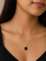Mystique Black 92.5 Sterling Silver Necklace - Zave