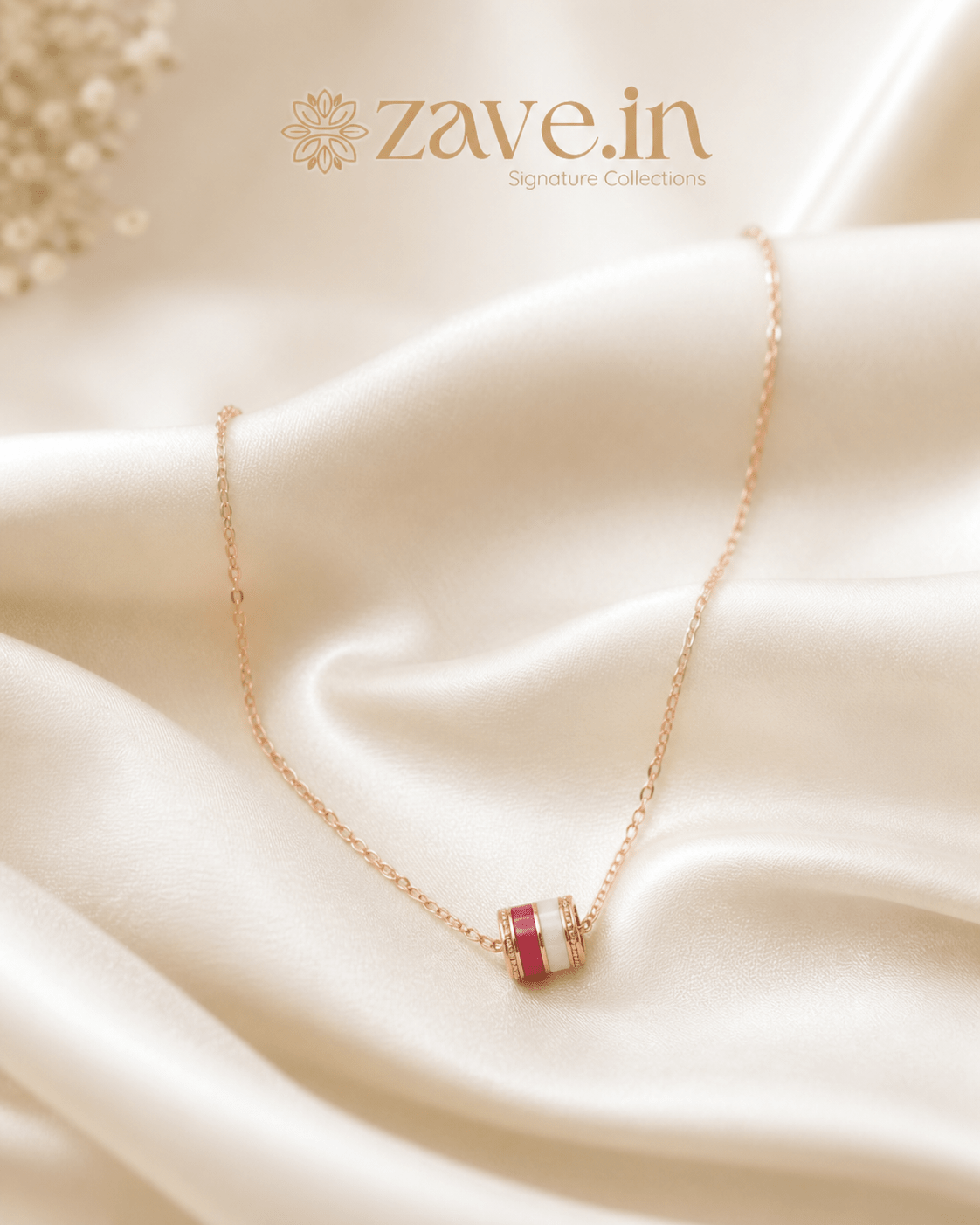 Rose Aura 92.5 Sterling Silver Necklace - Zave
