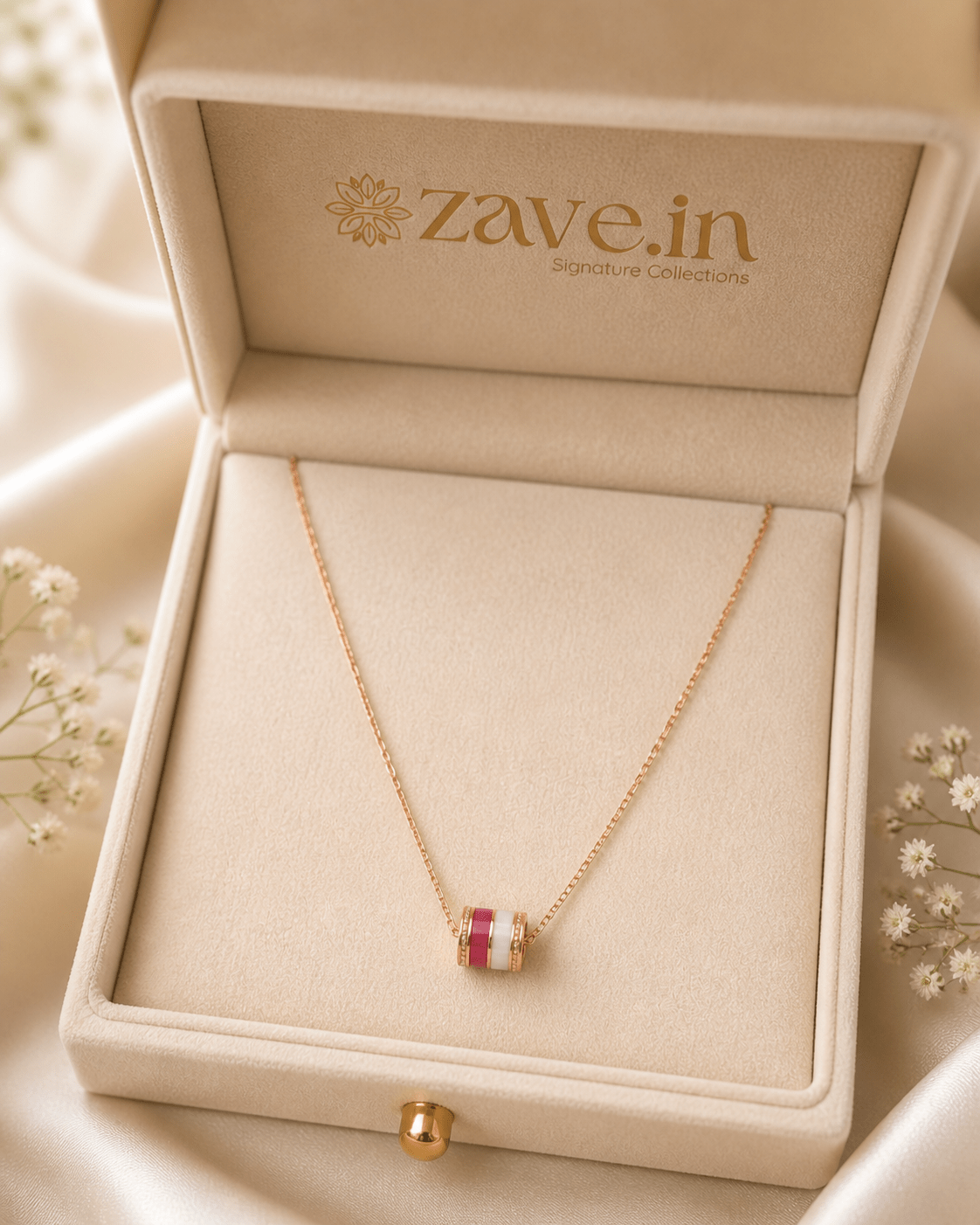 Rose Aura 92.5 Sterling Silver Necklace - Zave